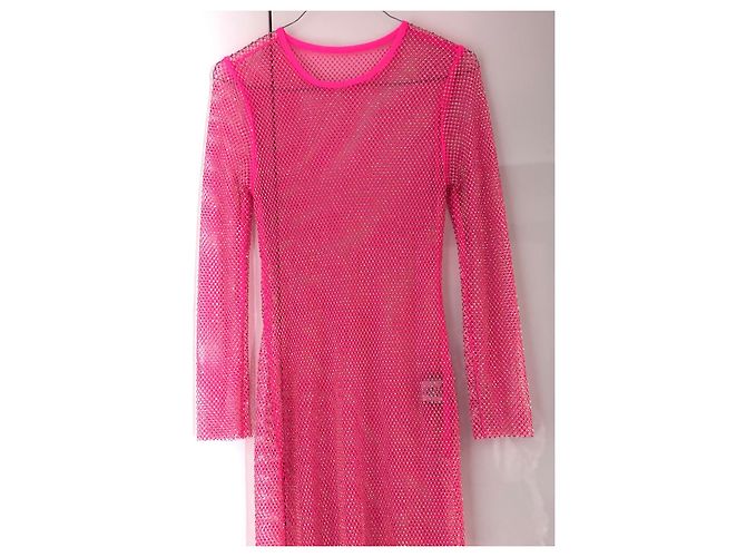 Leslie Amon Strandkleid aus Polyester Rosa S Pink - Ansicht 5