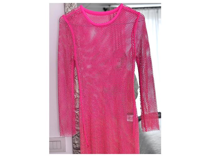 Leslie Amon Strandkleid aus Polyester Rosa S Pink - Ansicht 9