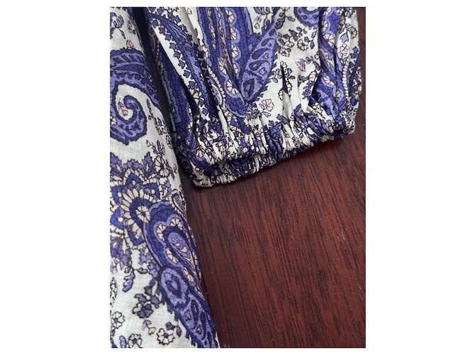 Vestido cruzado Zimmermann de lino morado oscuro - vista 11