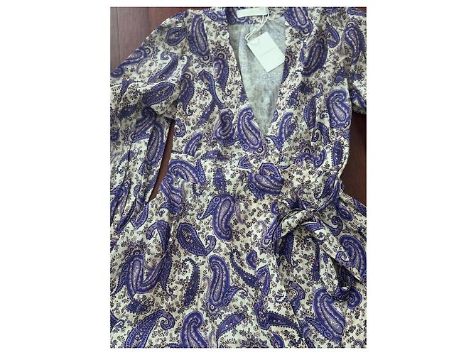 Vestido cruzado Zimmermann de lino morado oscuro - vista 6