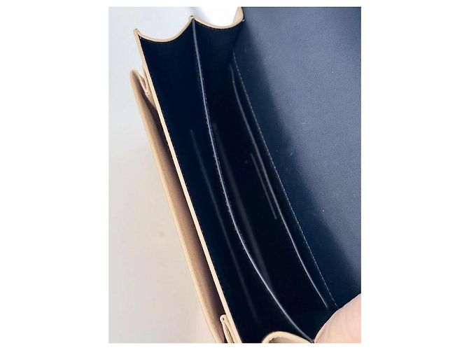 Saint Laurent Sunset Handtasche aus Leder schwarz beige - Ansicht 14