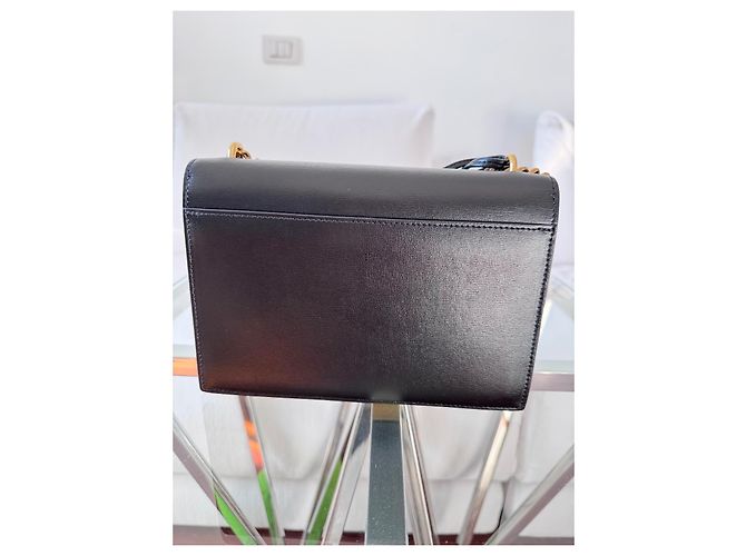 Saint Laurent Sunset Handtasche aus Leder schwarz beige - Ansicht 5