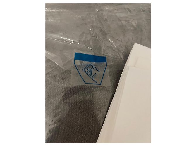 Autre Marque Eri Lot de 12 Serviettes en Lin Blanc Brodées à la Main - vue 7