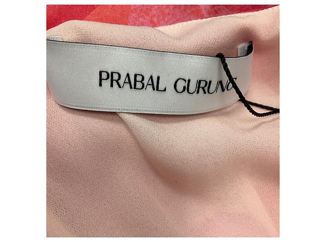 Top in seta multicolore floreale rosa blush di Prabal Gurung - vista 4
