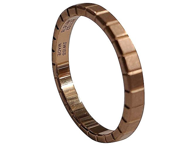 Chopard Ice Cube Pure Diamantring aus 18kt Roségold Golden Metallisch - Ansicht 6