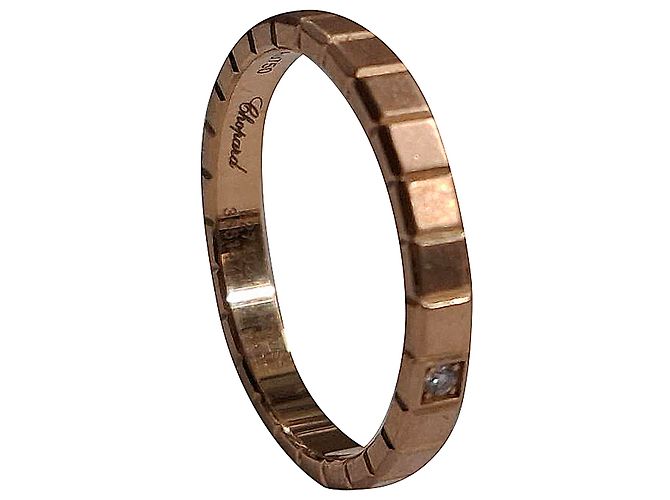 Chopard Ice Cube Pure Diamantring aus 18kt Roségold Golden Metallisch - Ansicht 7