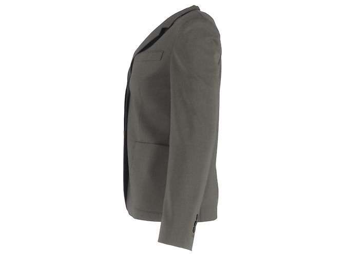 Theory Blazer Teoría en Lana Caqui Verde - vista 2