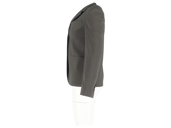 Theory Blazer Teoría en Lana Caqui Verde - vista 5