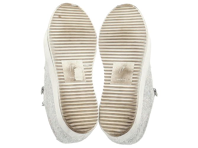 Tênis May London de Giuseppe Zanotti em glitter branco Prata - vista 6