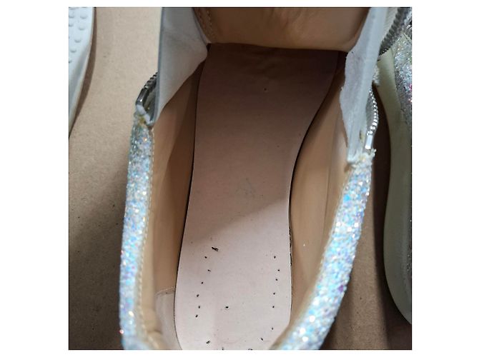 Tênis May London de Giuseppe Zanotti em glitter branco Prata - vista 8
