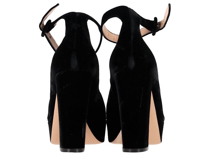 Pompes Mary Jane Gianvito Rossi en daim noir - vue 5