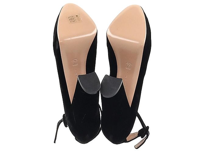 Pompes Mary Jane Gianvito Rossi en daim noir - vue 6