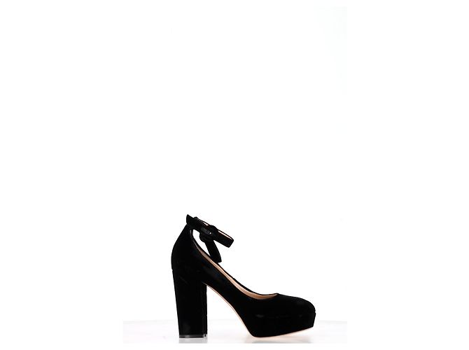 Pompes Mary Jane Gianvito Rossi en daim noir - vue 7