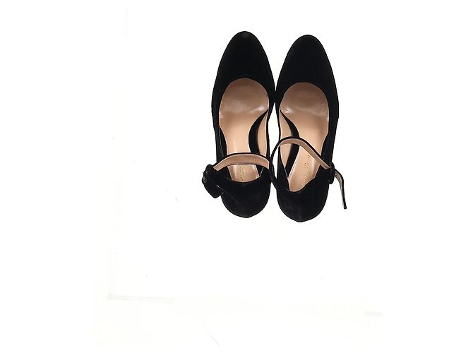 Pompes Mary Jane Gianvito Rossi en daim noir - vue 9