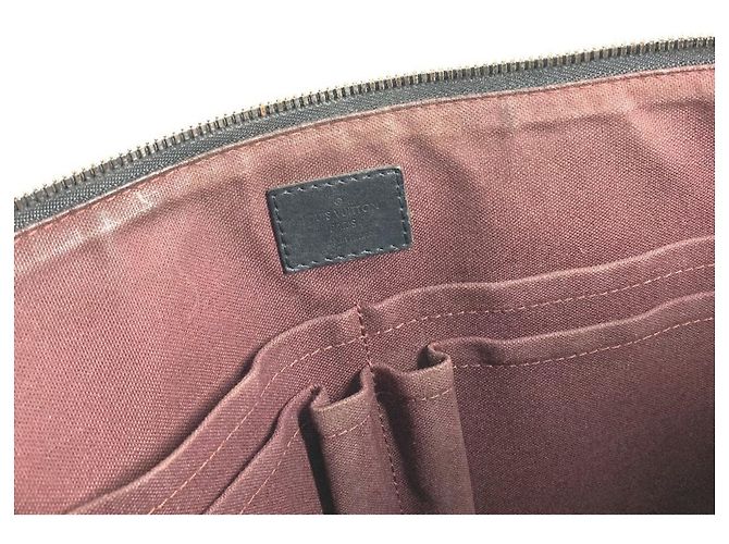 Borsa da lavoro Louis Vuitton Monogram Macassar Porte Document Jour Marrone Nero - vista 10