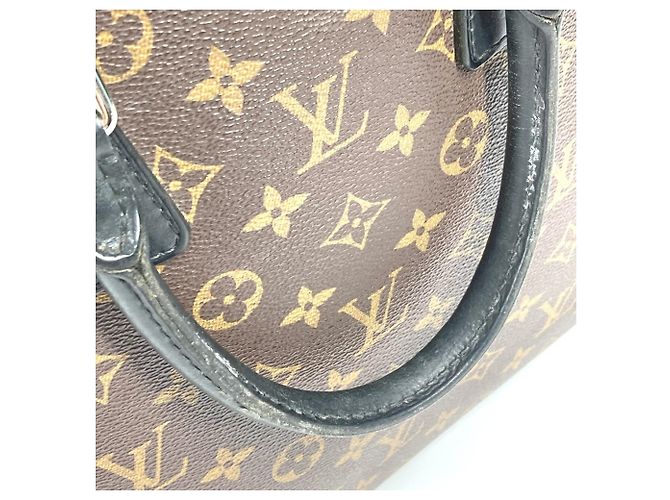 Borsa da lavoro Louis Vuitton Monogram Macassar Porte Document Jour Marrone Nero - vista 12