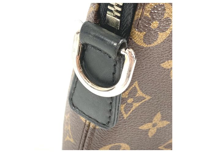 Borsa da lavoro Louis Vuitton Monogram Macassar Porte Document Jour Marrone Nero - vista 13