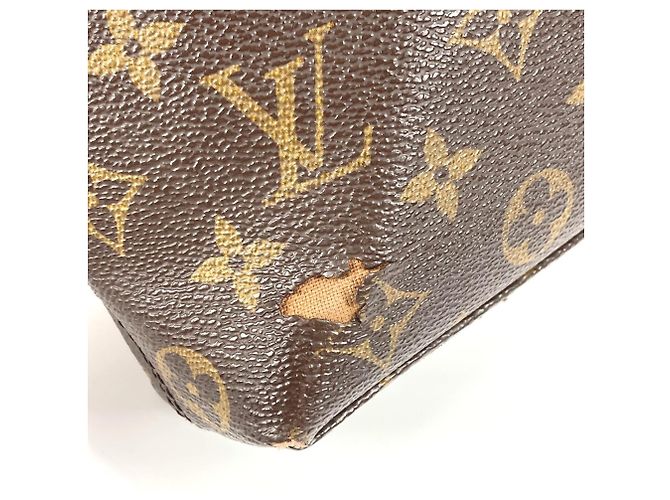 Borsa da lavoro Louis Vuitton Monogram Macassar Porte Document Jour Marrone Nero - vista 7