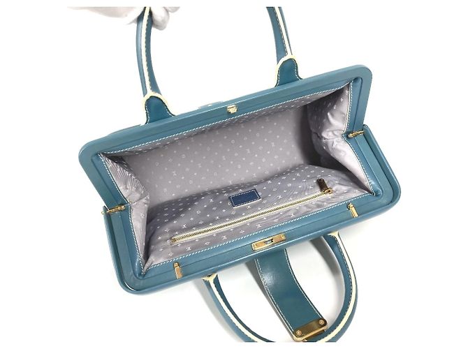 Borsa Tote Louis Vuitton Suhali Angenieux PM Blu - vista 11