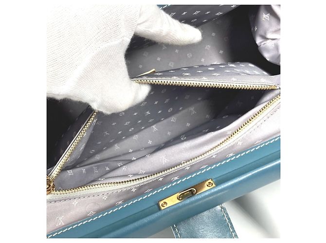 Borsa Tote Louis Vuitton Suhali Angenieux PM Blu - vista 13