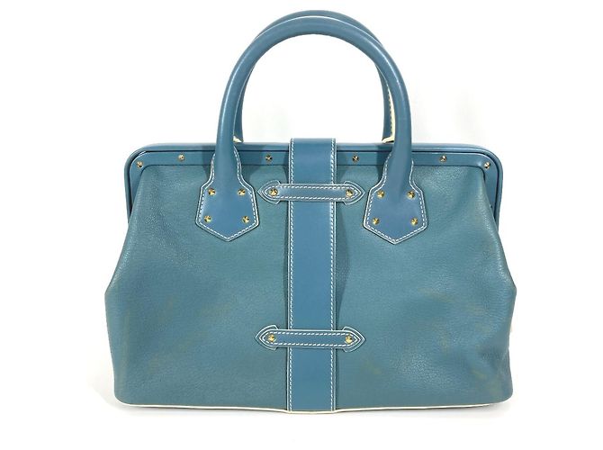 Borsa Tote Louis Vuitton Suhali Angenieux PM Blu - vista 2
