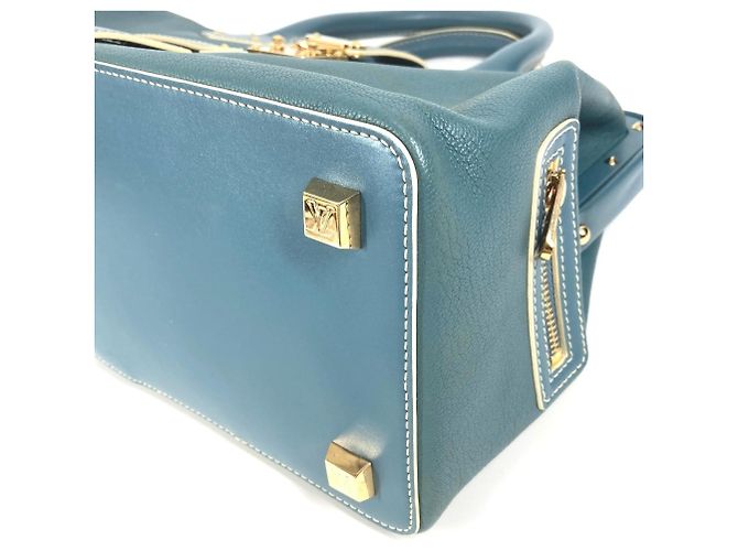 Borsa Tote Louis Vuitton Suhali Angenieux PM Blu - vista 6