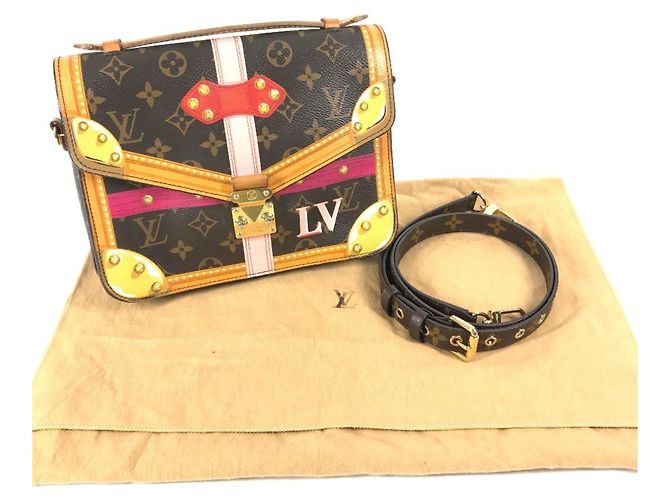 Pochette Metis Trunk Estivo Monogram Louis Vuitton Marrone Rosa - vista 16