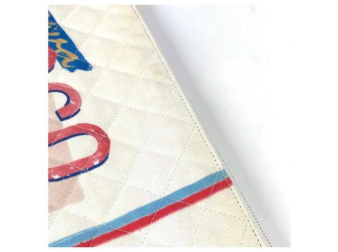 Borsa Pouch Logo Coco Chanel Rosa Bianco Blu - vista 11