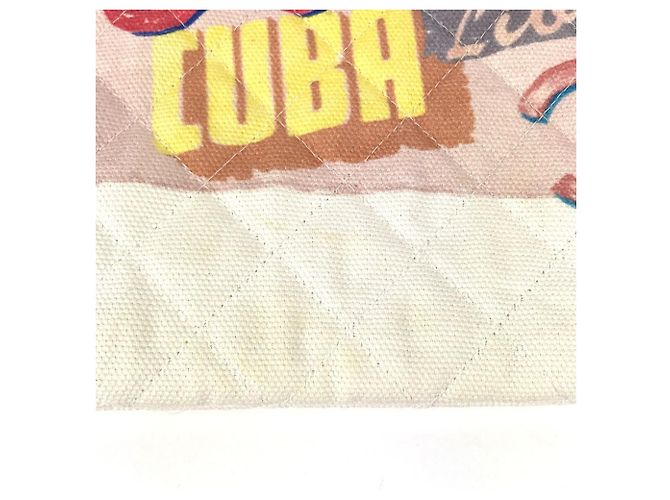 Borsa Pouch Logo Coco Chanel Rosa Bianco Blu - vista 12