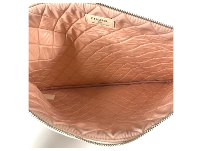 Borsa Pouch Logo Coco Chanel Rosa Bianco Blu - vista 7
