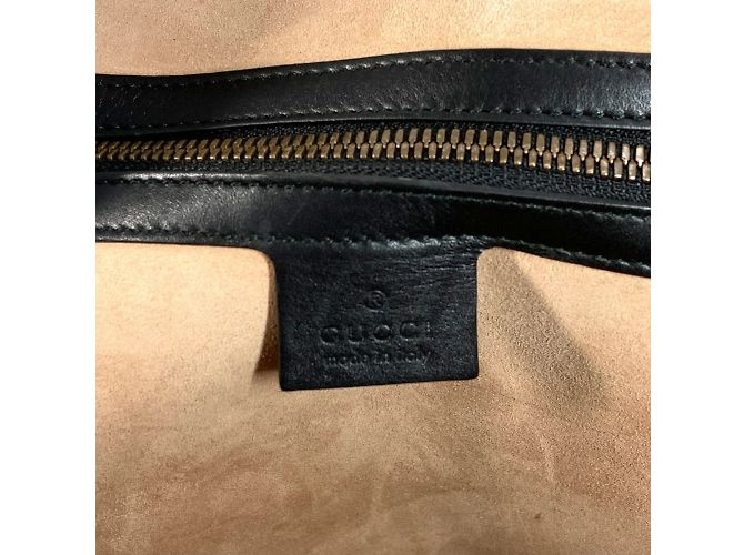 Borsa Boston in pelle nera Gucci Nero - vista 12