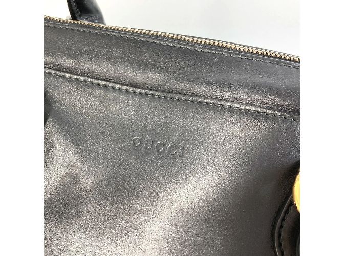 Borsa Boston in pelle nera Gucci Nero - vista 9