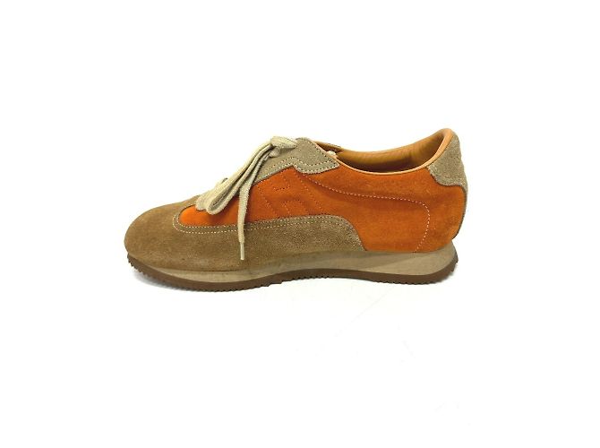 Hermès Baskets Quick Hermes en marron et orange - vue 2