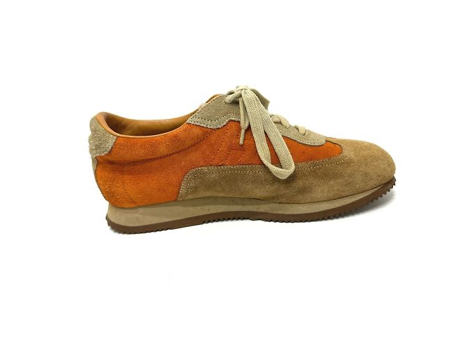Hermès Baskets Quick Hermes en marron et orange - vue 5