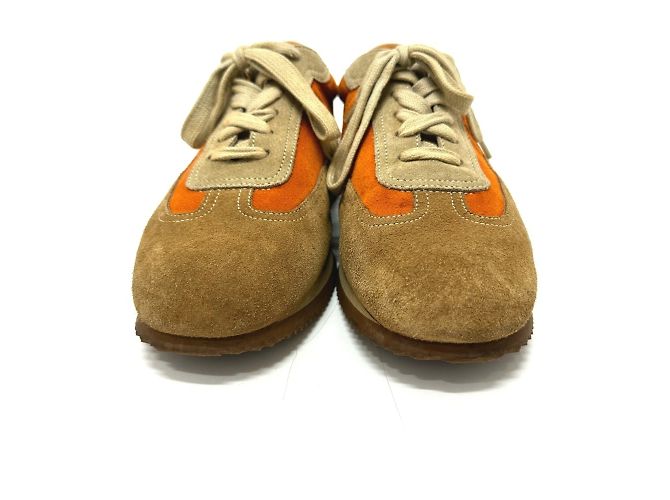 Hermès Baskets Quick Hermes en marron et orange - vue 6