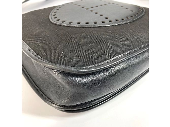 Hermès Borsa Evelyn 2 PM con logo perforato Hermes Nero - vista 6