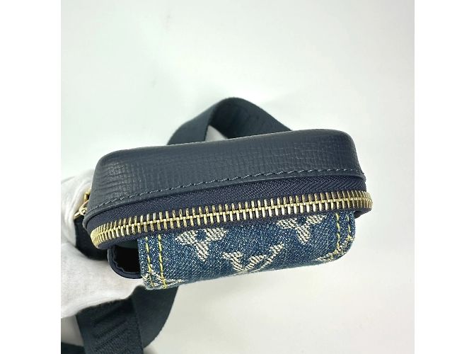 Pochette doppia per telefono in denim Monogram NIGO di Louis Vuitton Blu - vista 10