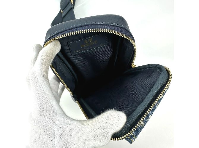 Pochette doppia per telefono in denim Monogram NIGO di Louis Vuitton Blu - vista 11