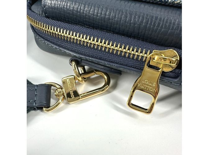 Pochette doppia per telefono in denim Monogram NIGO di Louis Vuitton Blu - vista 6