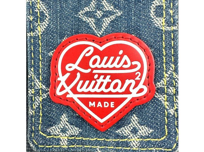 Pochette doppia per telefono in denim Monogram NIGO di Louis Vuitton Blu - vista 9