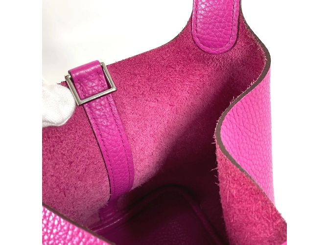 Borsa Tote Picotin Lock PM di Hermès Rosa - vista 12
