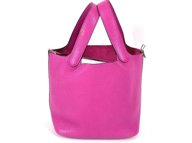 Borsa Tote Picotin Lock PM di Hermès Rosa - vista 2