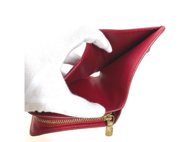 Billetera compacta con cremallera Louis Vuitton Monogram Cereza Takashi Murakami Castaño Roja - vista 10