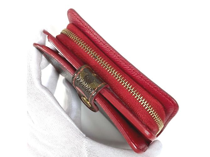 Billetera compacta con cremallera Louis Vuitton Monogram Cereza Takashi Murakami Castaño Roja - vista 7