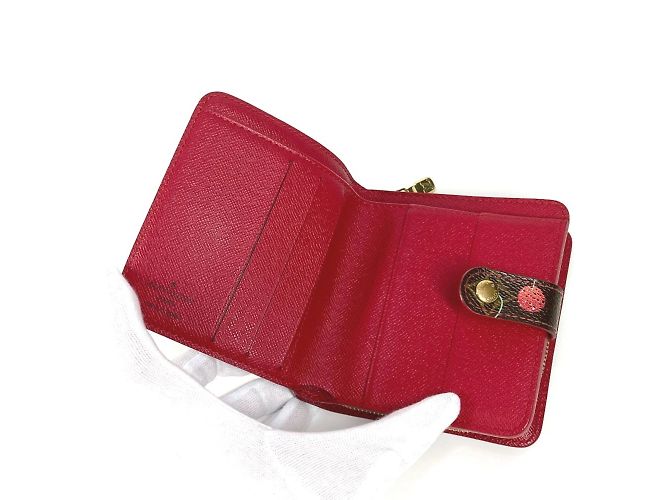 Billetera compacta con cremallera Louis Vuitton Monogram Cereza Takashi Murakami Castaño Roja - vista 8