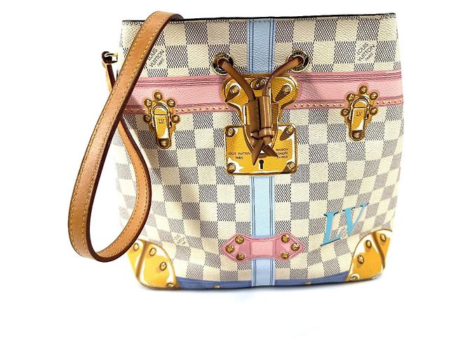 Néonoé Borsa NeoNoe Trunk Estiva Damier Azur di Louis Vuitton Bianco - vista 2