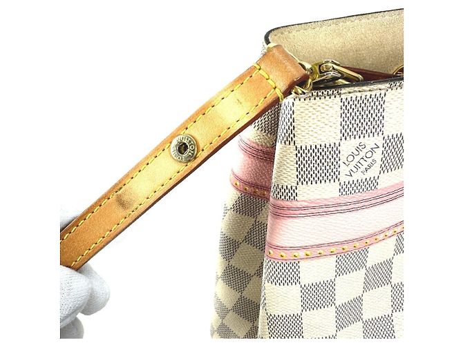 Néonoé Borsa NeoNoe Trunk Estiva Damier Azur di Louis Vuitton Bianco - vista 7