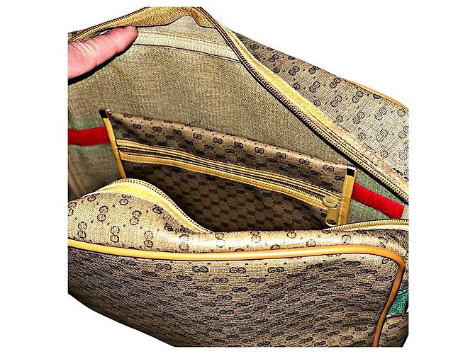 Authentic Vintage Gucci Micro GG Web Strap Schultertasche Schwarz - Ansicht 10