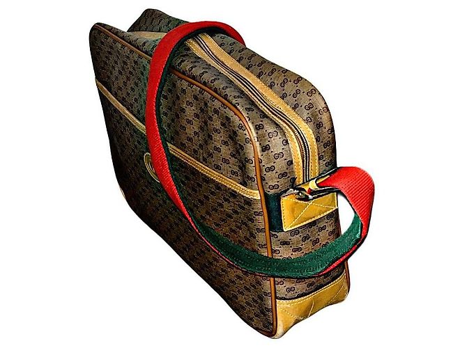 Authentic Vintage Gucci Micro GG Web Strap Schultertasche Schwarz - Ansicht 6