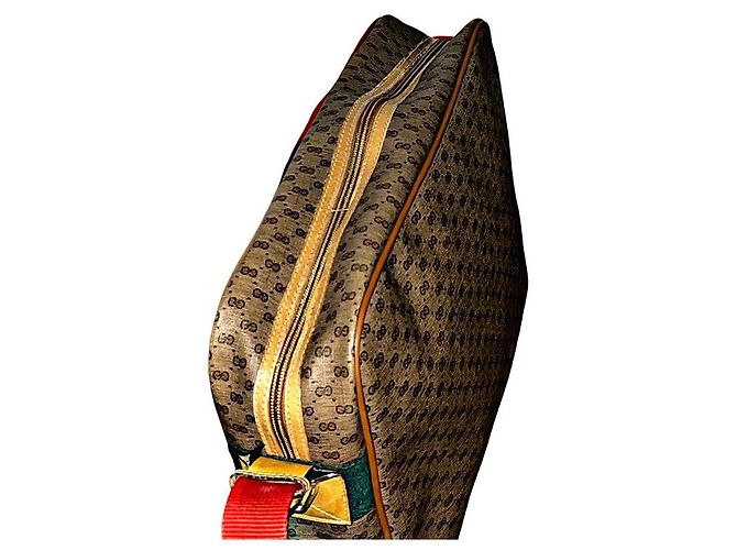 Authentic Vintage Gucci Micro GG Web Strap Schultertasche Schwarz - Ansicht 7